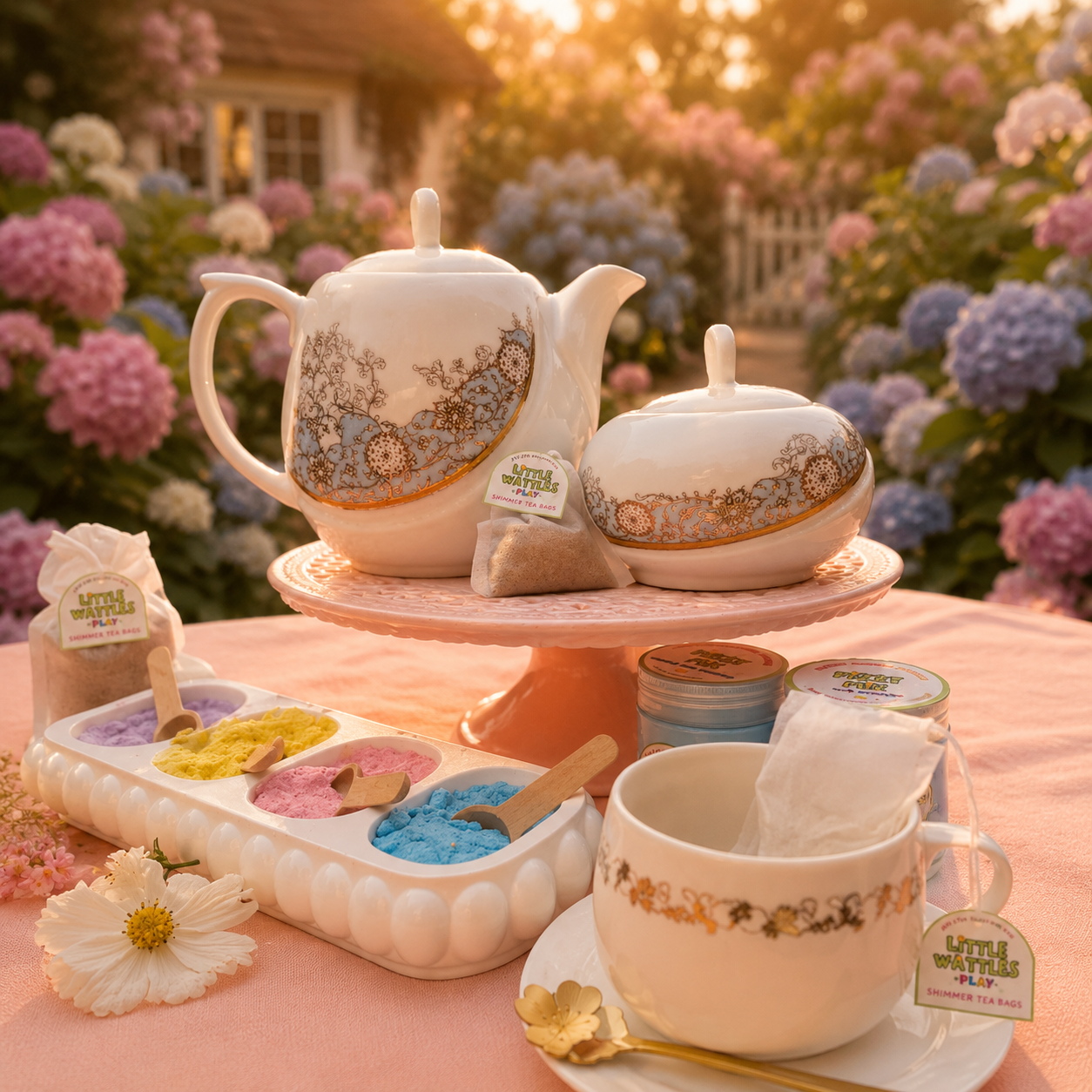 Hydrangea- Preloved Heirloom Tea Party Set