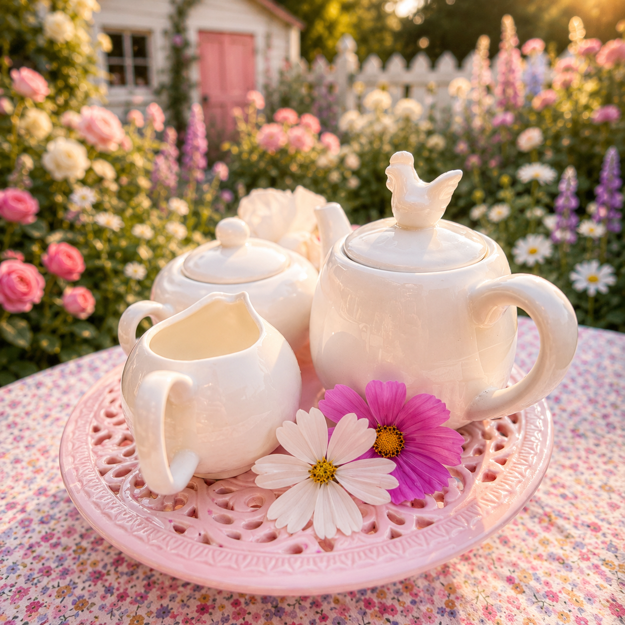 Little Hen- Preloved Heirloom Tea Party Set